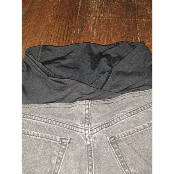 New 4 Maternity Isabel & Ingrid Black Boyfriend Black Over Bump Denim Jeans NWT - Picture 4 of 6